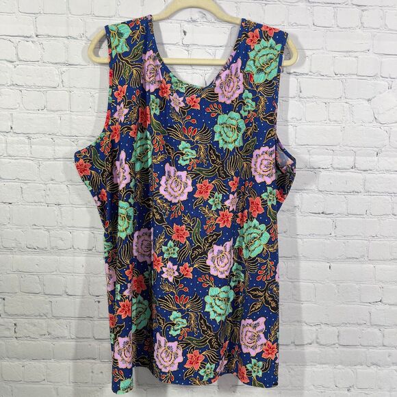 Attitudes by Renee Cardigan Tank Top 2 Pc Women Plus 3X Floral Knit Mesh Cover - Picture 4 of 16